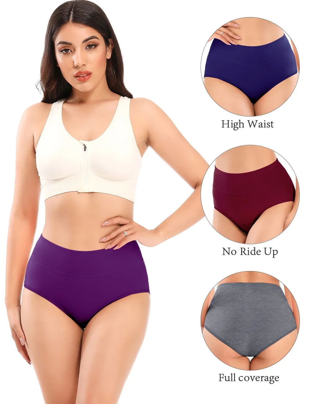 POKARLA High Cotton Panties – Comfort and Support