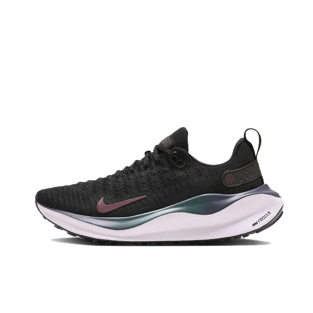 Nike React Infinity Run FLyknit 4 Women's Low Top Casual Running Shoes Comfortable Cushioning Pink and White Colorway