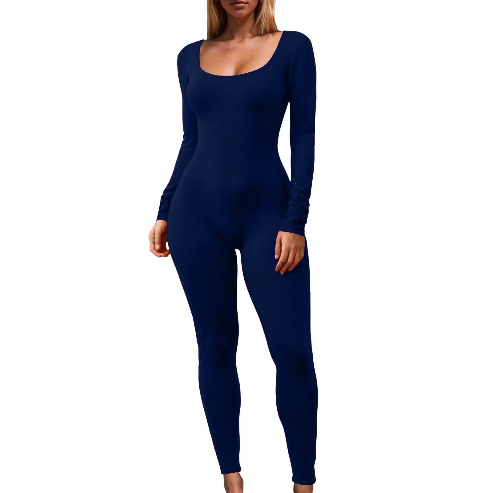 Women's Long Sports Jumpsuit - Casual &amp; Sculpting Style