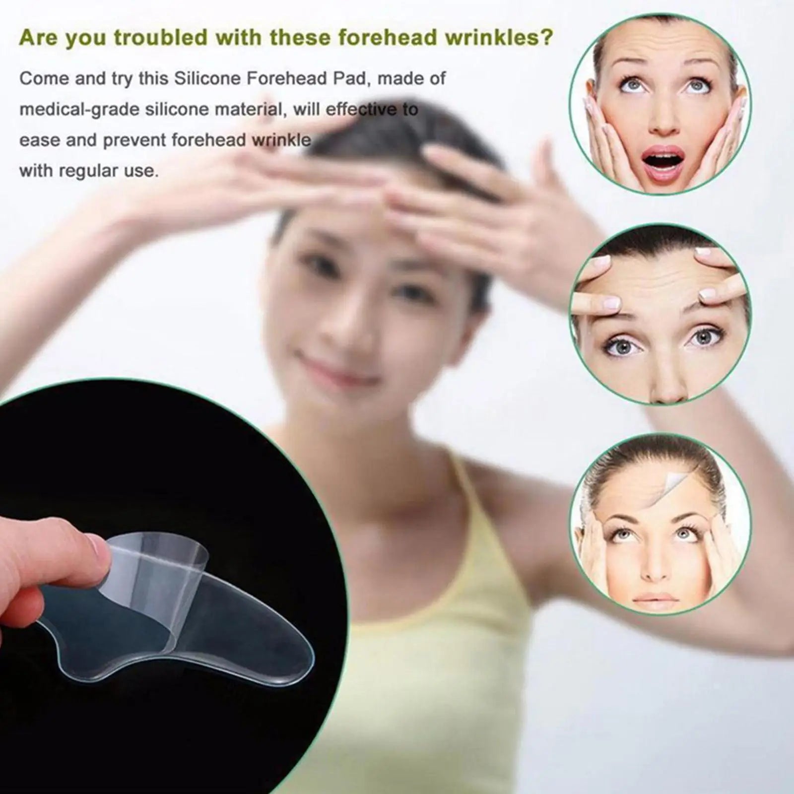 Anti Wrinkle Forehead Patch Silicone Reusable Silicone Patch Soft Comfortable Easy To Carry Facial Silicone Stickers Care mask