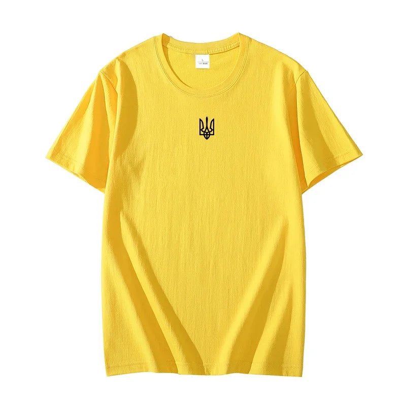 Ukraine Trident T Shirt Women Men Ukraine Coat of Arms T-shirt Ukrainian Patriotic Graphic T Shirs Woman Oversize Streetwear