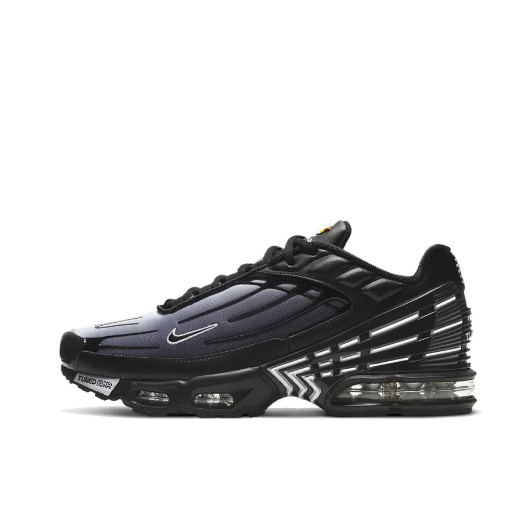 Nike Original Air Max Plus 3 Low Top Casual Running Shoes Comfortable versatile non slip lightweight Men's Black