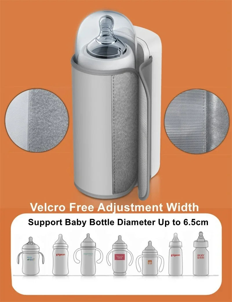 Portable Rechargeable Baby Bottle Warmer - Fast Heating with Temperature Control