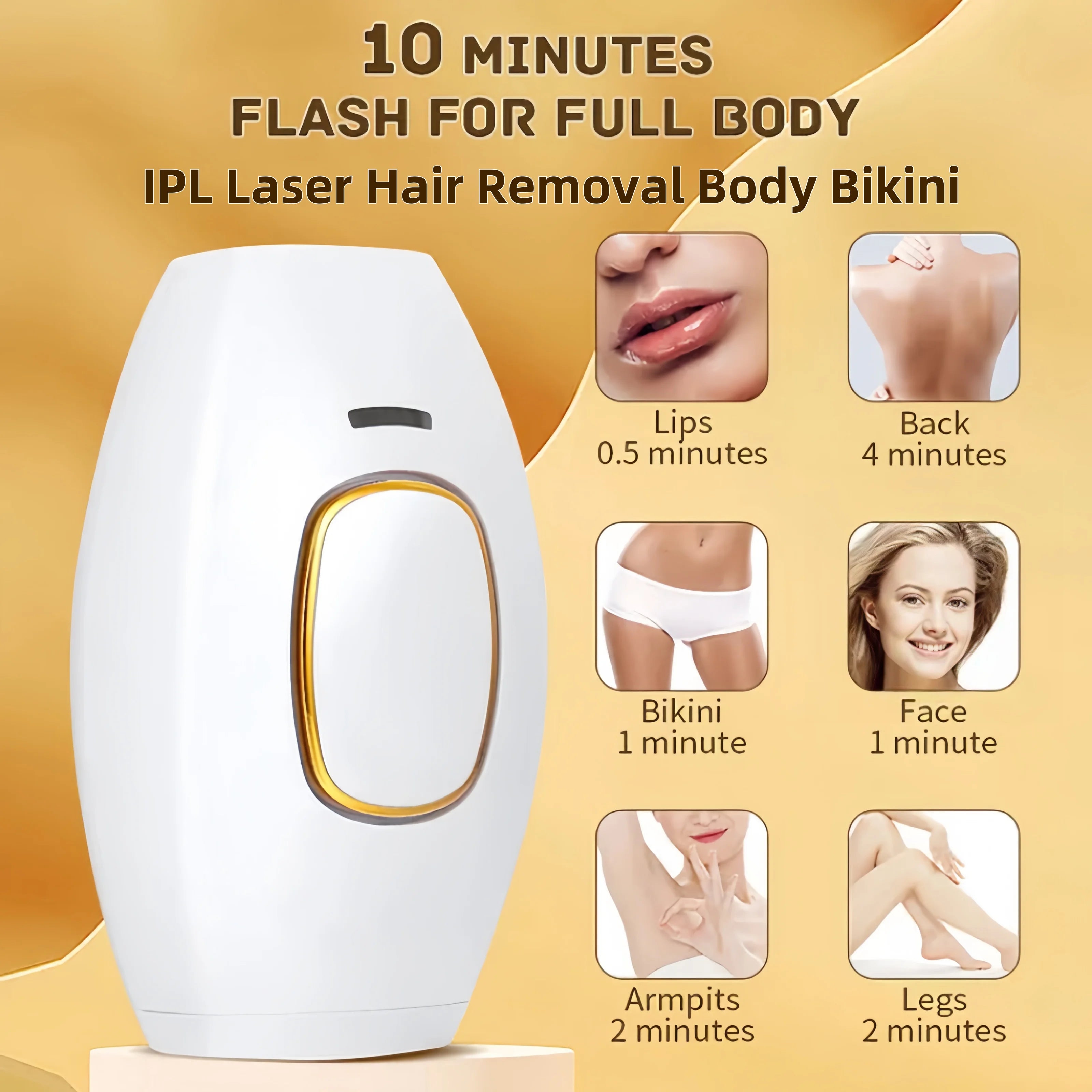 Swoson Professional Permanent Laser Epilator Body Bikini IPL Laser Hair Removal Home Use Handset Depilator For Women and Men