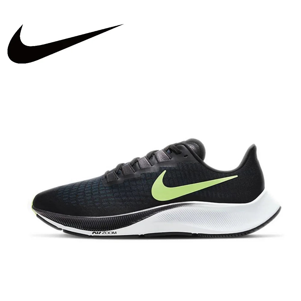 Nike Air Zoom Pegasus 37 Low Men's and Women's Sneakers autumn Lightweight cushioning running shoes Comfortable White&Green