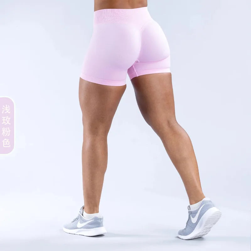 Ignite Shorts with Logo Women Scrunch Bum Shorts Super Stretchy Seamless Yoga Short Workout Biker Short Fitness Gym Tights