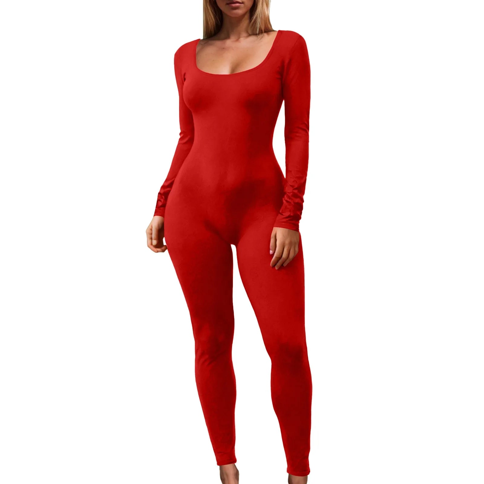 Women's Long Sports Jumpsuit - Casual &amp; Sculpting Style