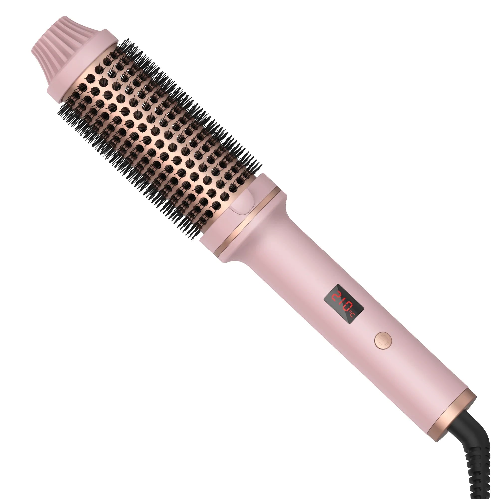 Heated Styling Brush 3-in-1 Ionic Hair Curler/Straightener With Anti-Scald Electric Curling Iron Wand Hair Styling Appliances