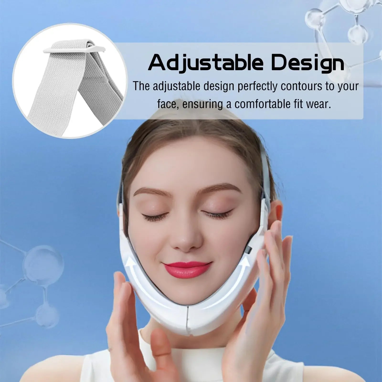 EMS Double Chin Eliminator Machine, Electric Face Lift Device, Electric V-Face Vibration, Firming Saggy Skin Shaping Double Chin