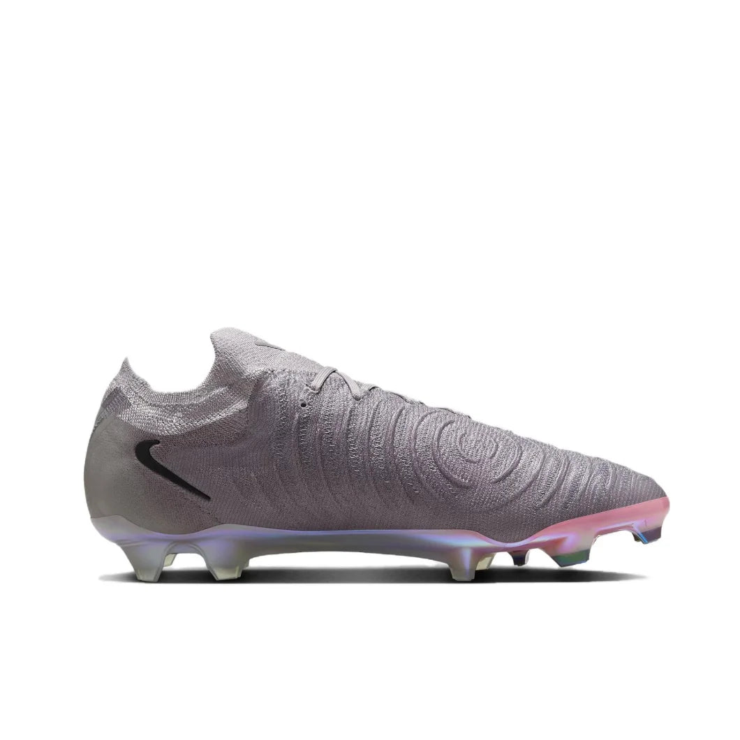 Nike Gray Phantom GX 2 Elite FG Original Men's Low Top Soccer Shoes Comfortable Non slip Hard Turf Natural Turf