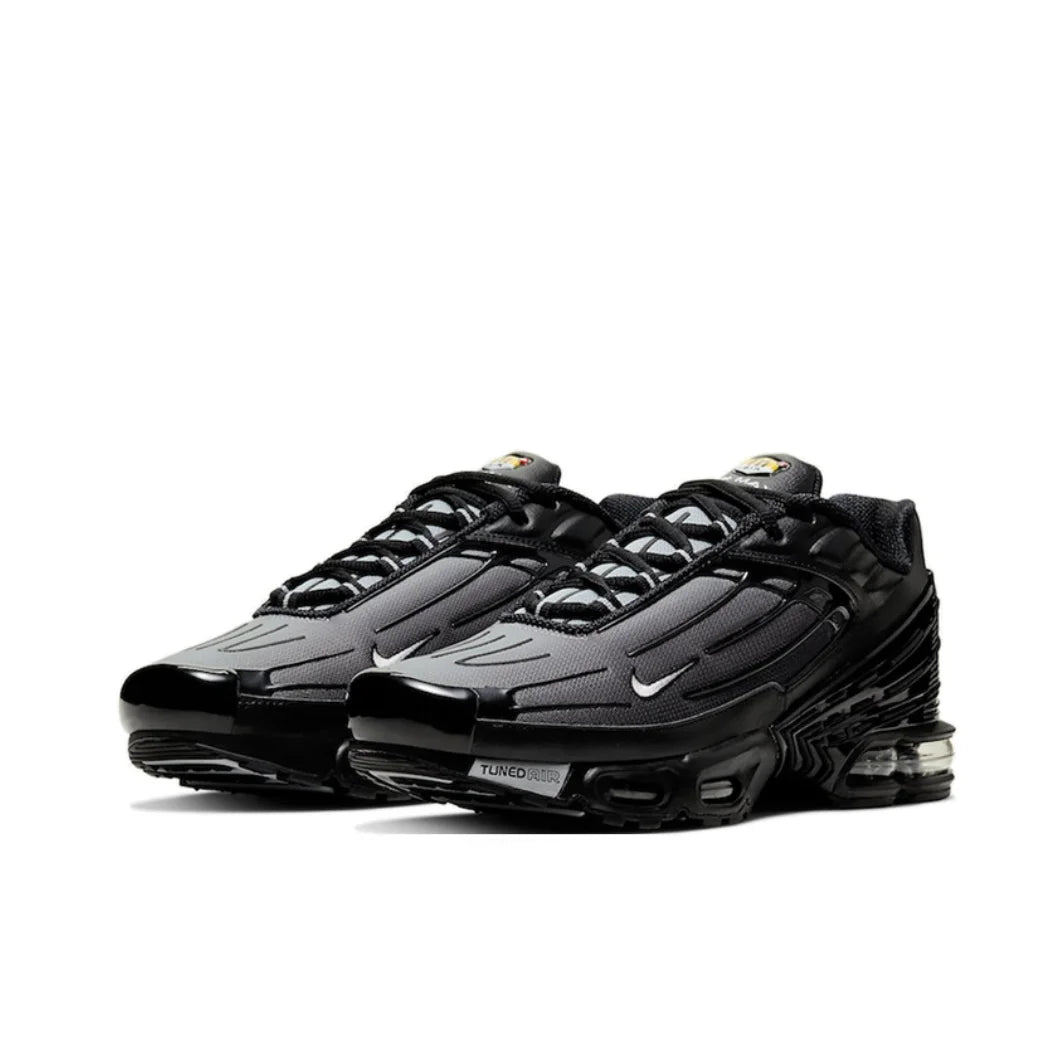 Nike Original Air Max Plus 3 Low Top Casual Running Shoes Comfortable versatile non slip lightweight Men's Black