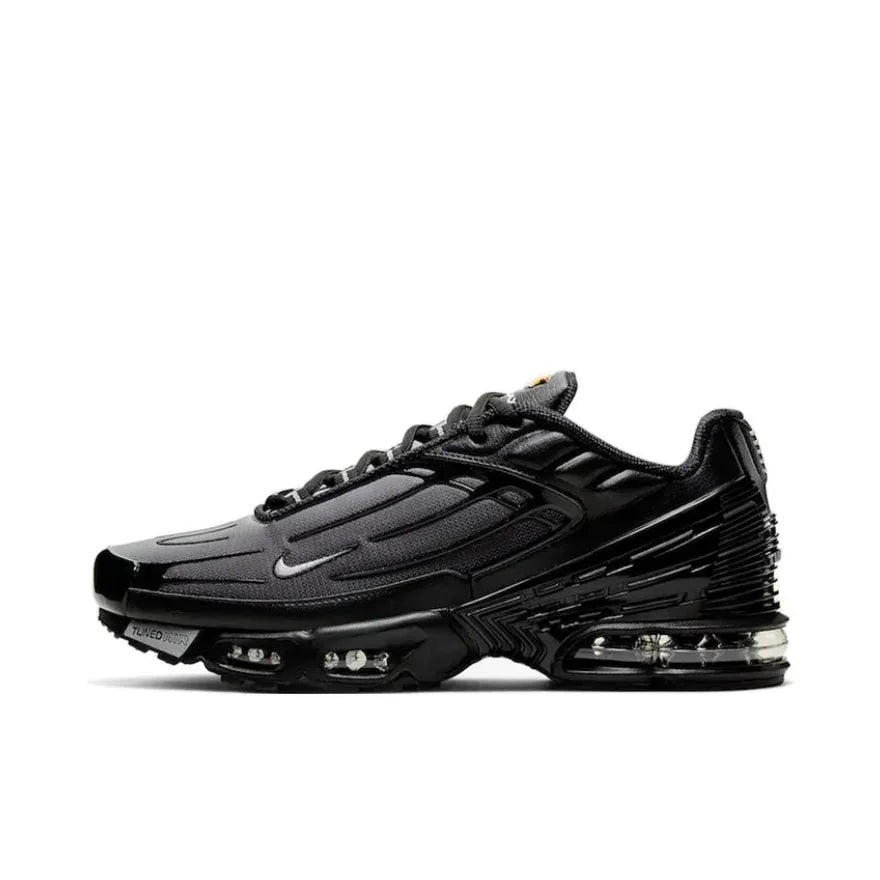 Nike Air Max Plus 3 Mens Low Top Casual Running Shoes Comfortable Shock Absorption Hundred Sneakers Black