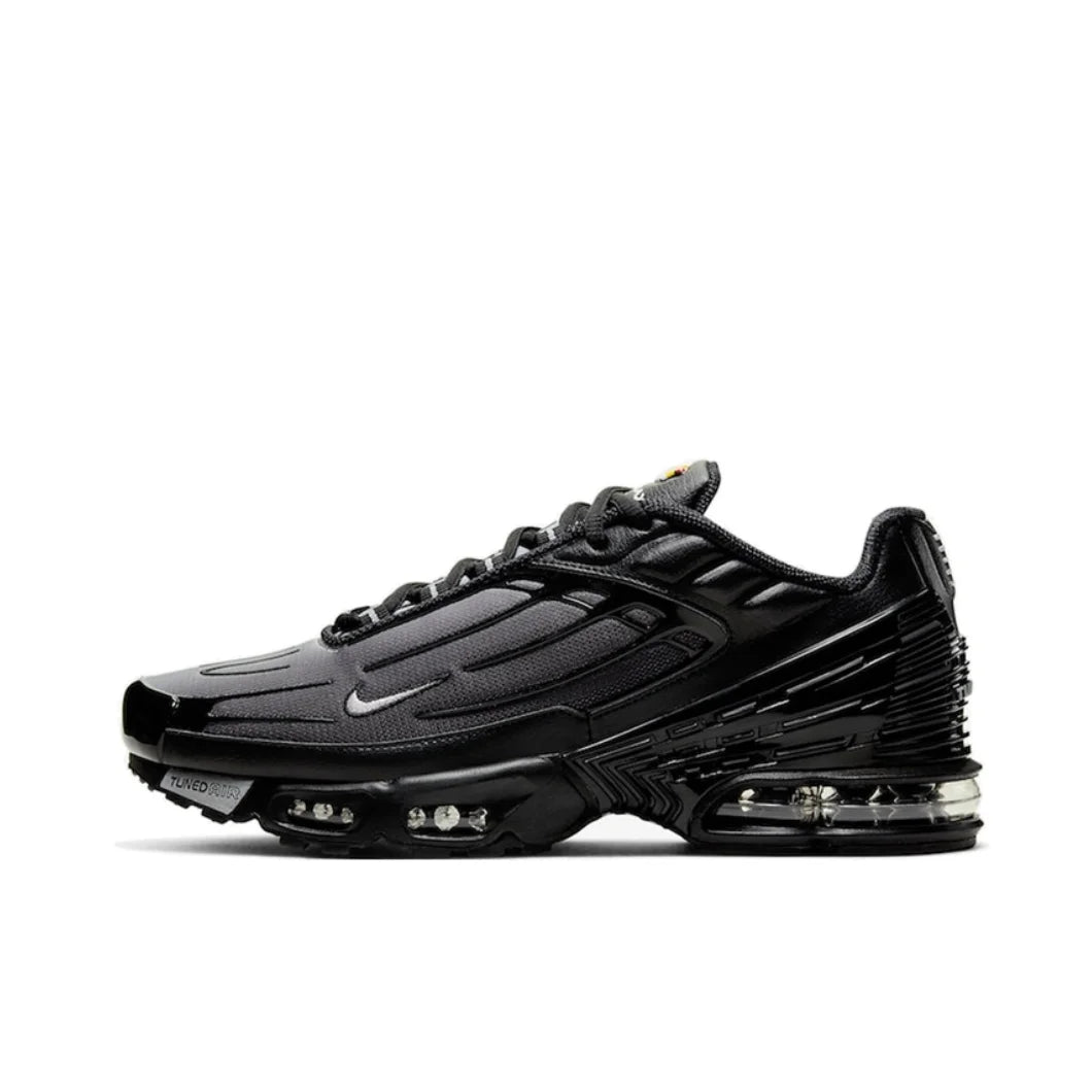 Nike Original Air Max Plus 3 Low Top Casual Running Shoes Comfortable versatile non slip lightweight Men's Black