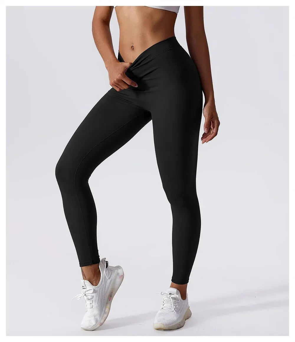 Legging Yoga Taille V Femme – Sculptant & Confort Absolu