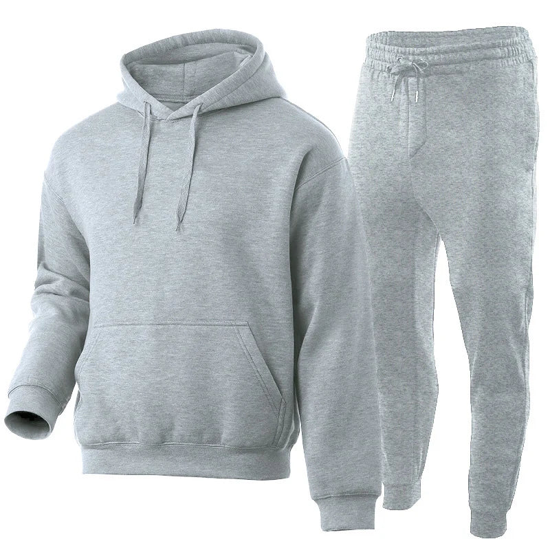 Hoodie and Pants Set - Casual Sportswear