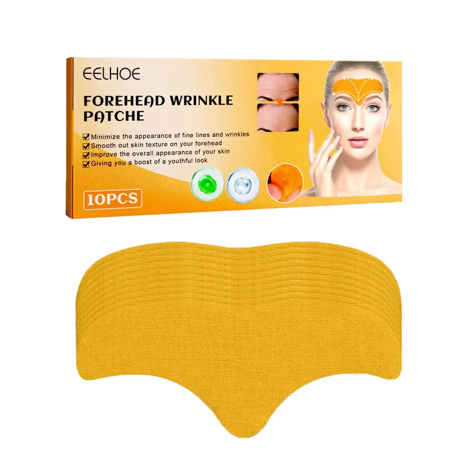 20Pcs Forehead Line Removal Gel Patch Anti Wrinkle Forehead Firming Mask Frown Lines Treatment Stickers Anti-Aging Lifting