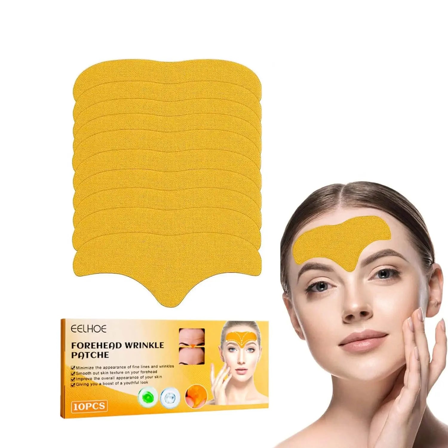 10Pcs Forehead Anti Wrinkle Stickers Wrinkle Patch Lightening Firming Mask Face Skin Anti-aging Frown Treatment Tool