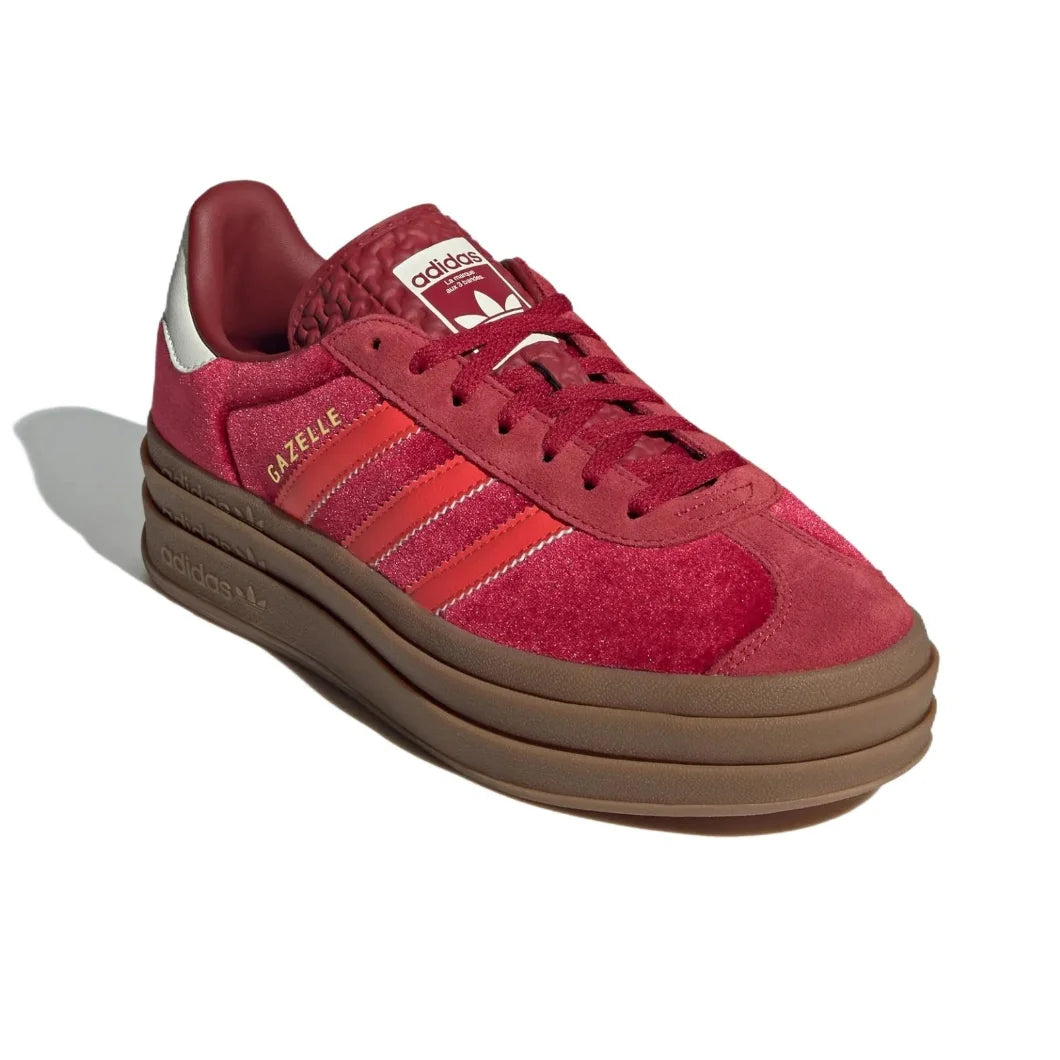 adidas originals GAZELLE BOLD shock-absorbing and wear-resistant low-top women's boardshorts Rose Red