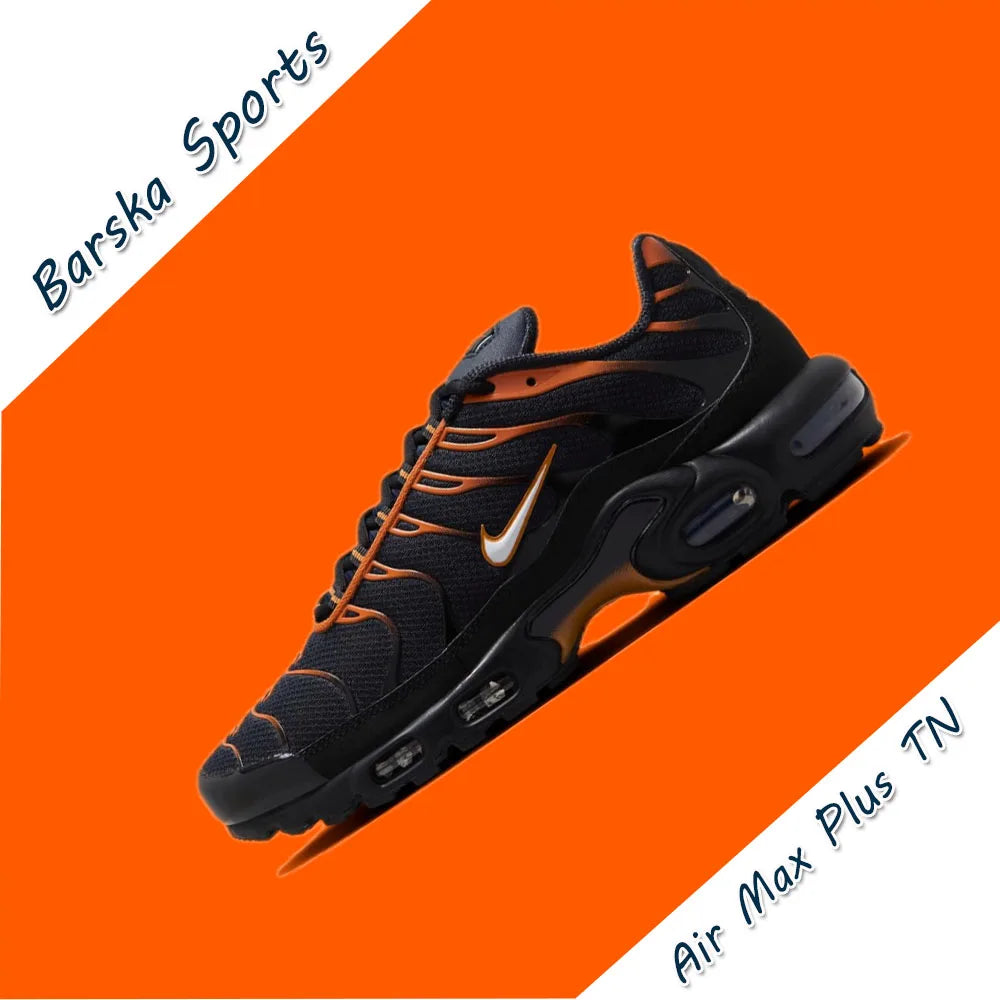 Nike New Air Max Plus TN Men's Sneakers winter Fashionable and comfortable casual shoes Lightweight and wearable Black&amp;Orange