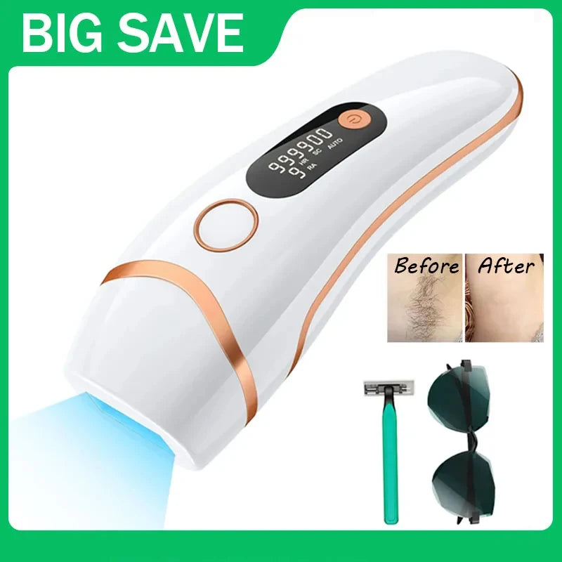 Professional IPL Hair Removal Laser 999900 Flashes Painless Pulsed Light Epilator HR/RA/SC 3 in 1 Whole Body Treatment Home Use