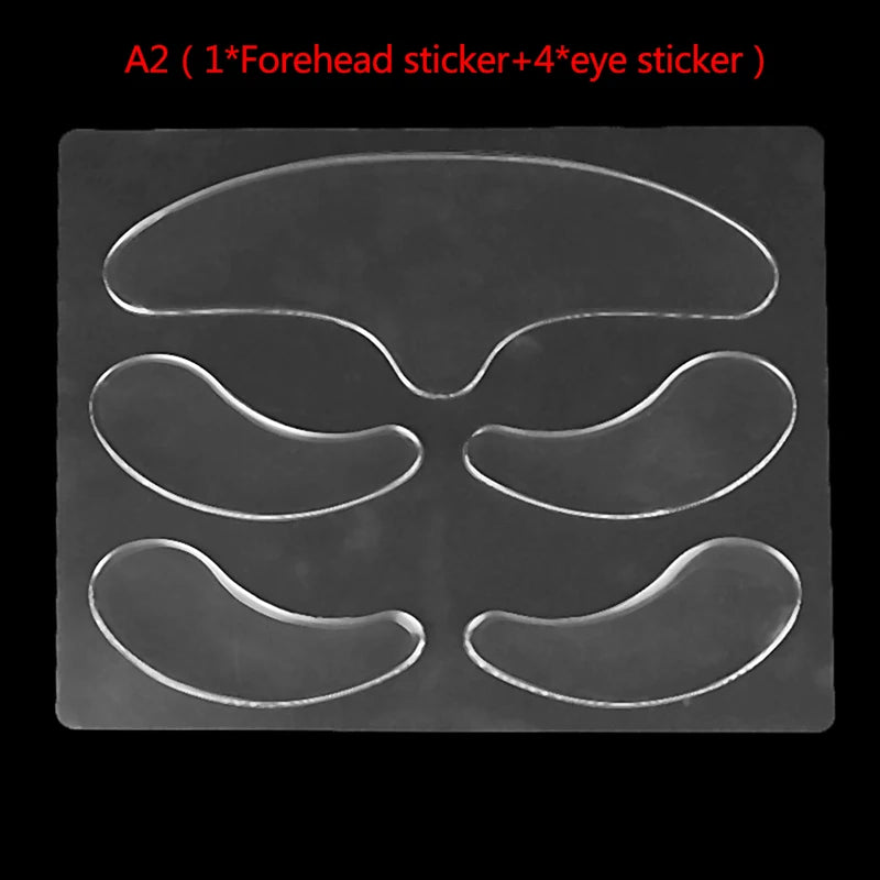 5Pcs Face Forehead Neck Eye Anti Wrinkle Aging Care Sticker Pad Patch Reusable Anti Wrinkle Silicone Patches Skin Lifting Tool