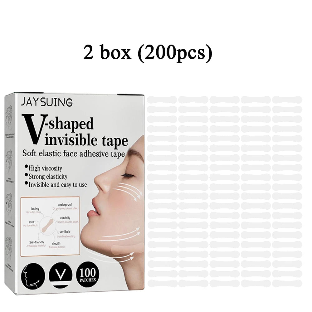 Invisible Face Lifting Tapes Wrinkle Removal Sticker Adhesives Forehead Neck Pad Anti Aging Shrink Patch V Facial Slimming Mask