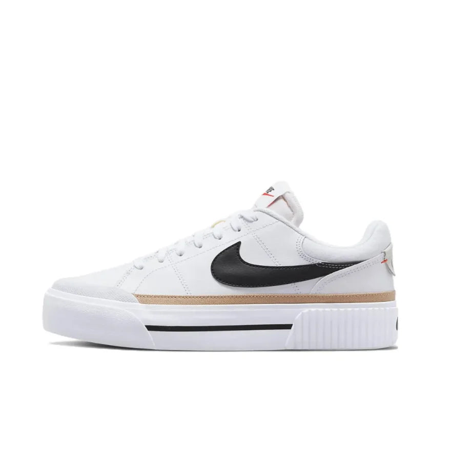 Nike Original COURT LEGACY Low Top Simple Comfortable Women's Board Shoes Classic Retro Casual Shoes White Black Brown Colorway