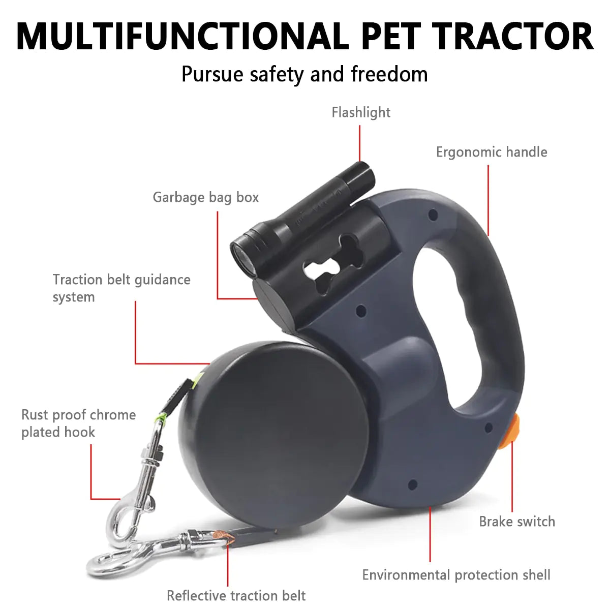 Automatic Dual Retractable Pet Leash