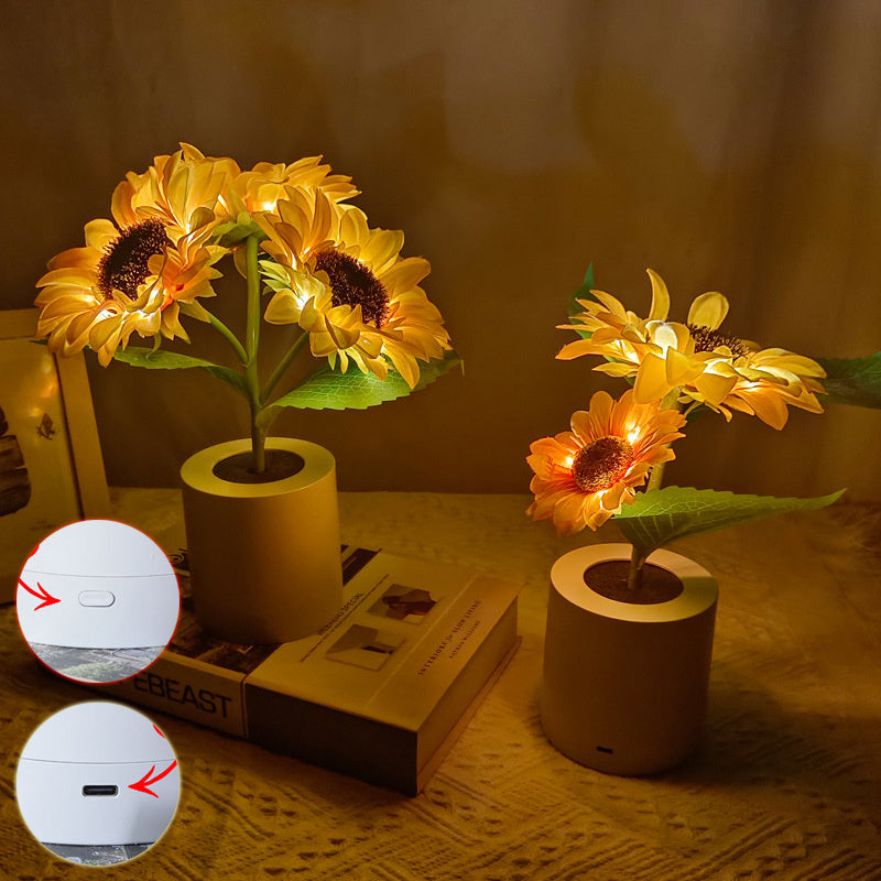 Lampe LED Tournesol 🌻 - Lumière Douce & Déco Élégante