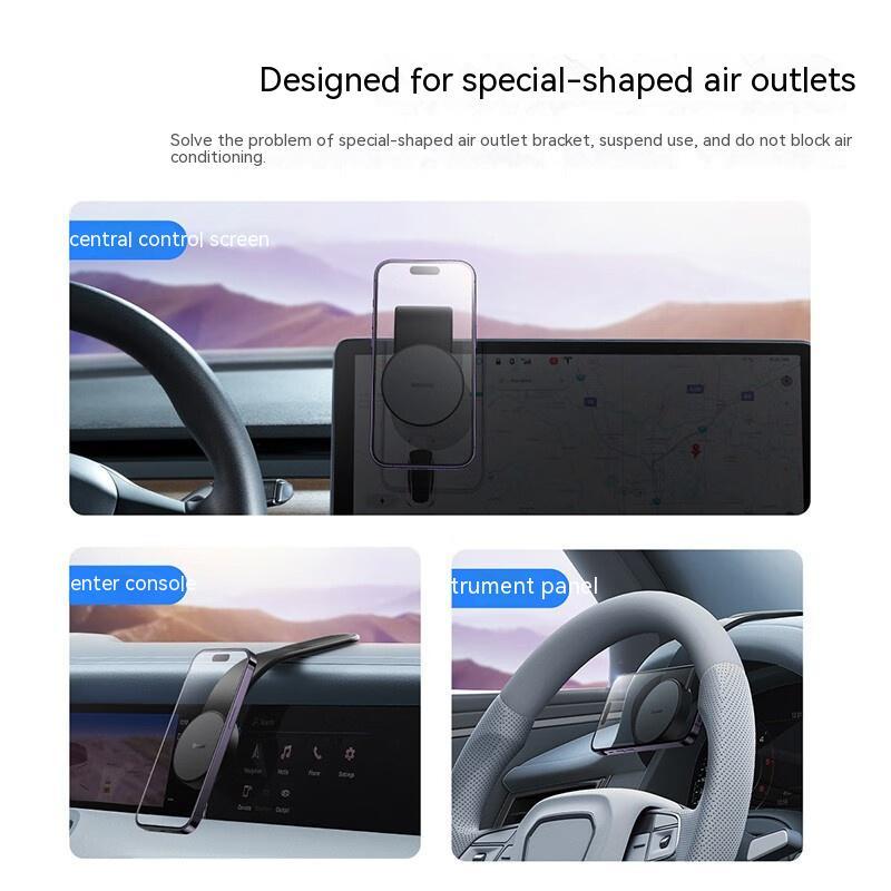 Magnetic Phone Holder and 15W Wireless Charger – Flexible Car Mount