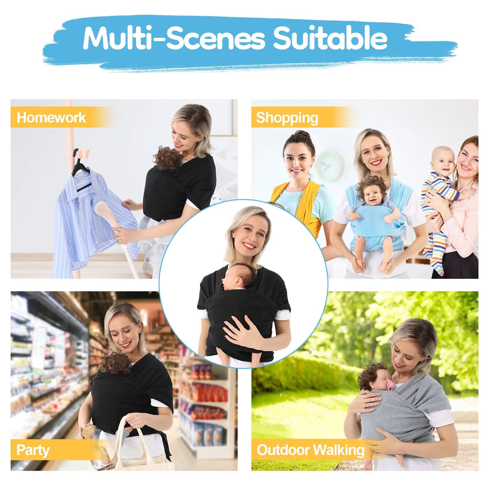 Dual-Mode Baby Wrap &amp; Carrier Bag