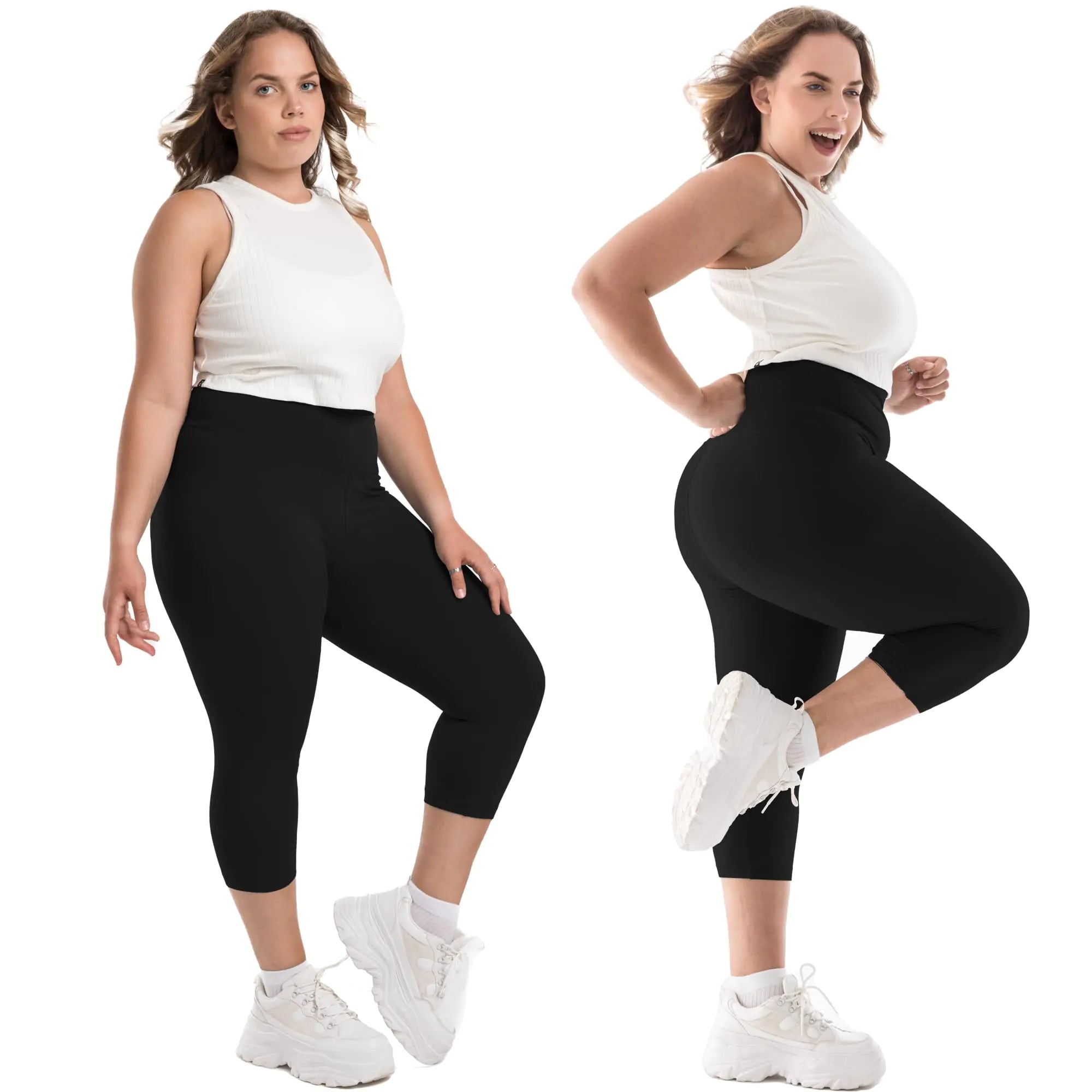 Legging Taille Haute Grande Taille – Confort Luxueux et Style Impeccable